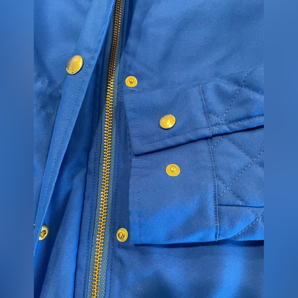 Women’s VINEYARD VINES Long Full Zip Anorak Solid Spinnaker Blue-Size XS. - Picture 7 of 9